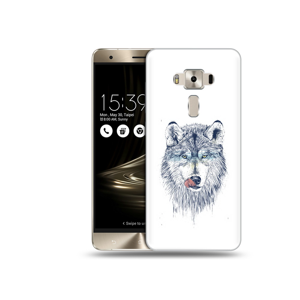 Чехол MyPads Tocco для Asus ZenFone 3 голодгый волк