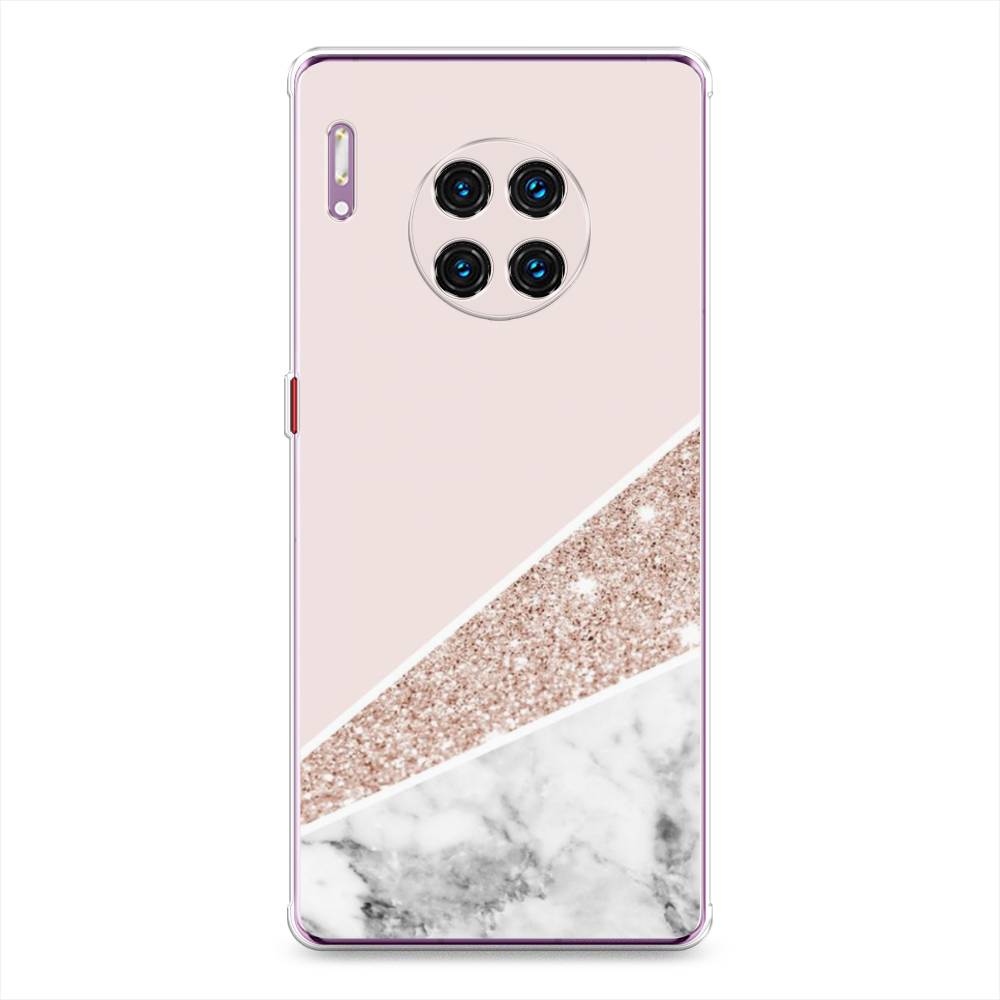 

Чехол на Huawei Mate 30 Pro "Блестящий розовый мрамор", 610450-3