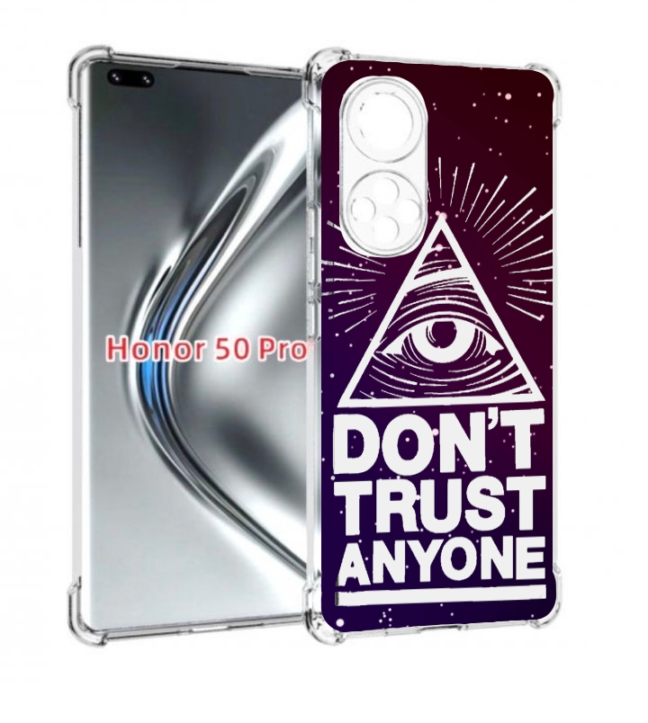 

Чехол бампер MyPads Не-доверяй для Honor 50 Pro/Nova 9 Pr, Прозрачный, Tocco