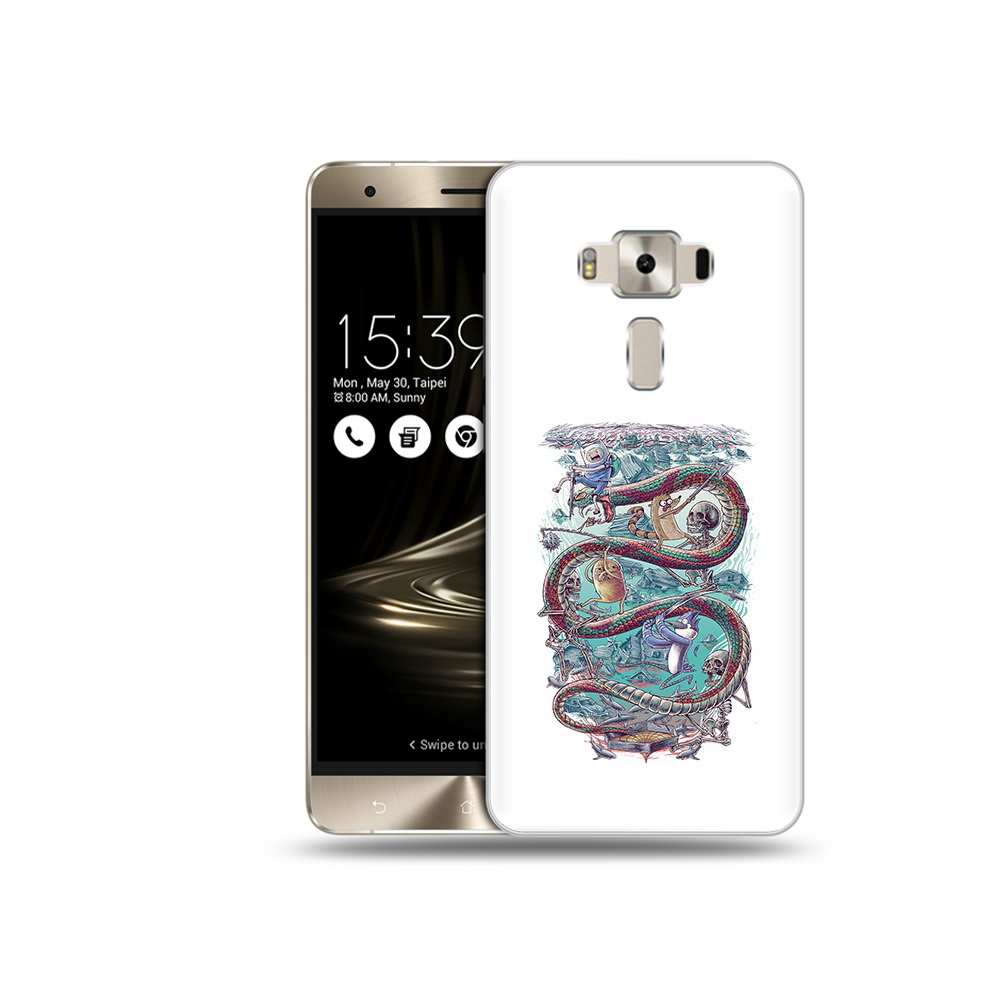 

Чехол MyPads Tocco для Asus ZenFone 3 время приключений страшилка, Прозрачный, Tocco