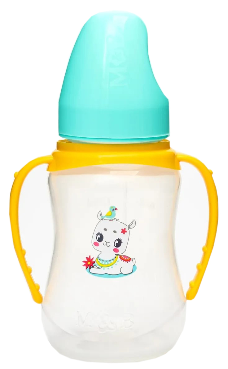 

Бутылка для кормления детская Mum&Baby Лама 150 мл, Прозрачный;голубой;желтый