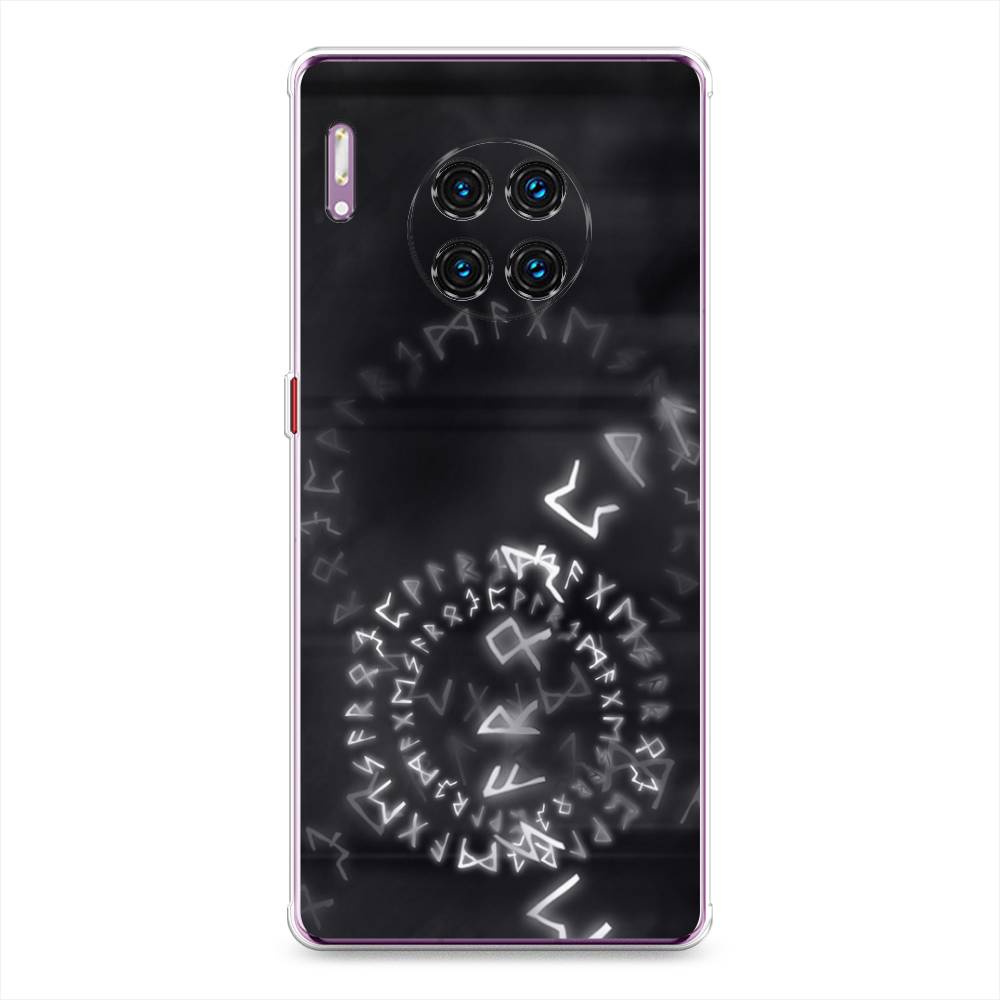 

Чехол на Huawei Mate 30 Pro "Руны", Серый;черный, 610450-3