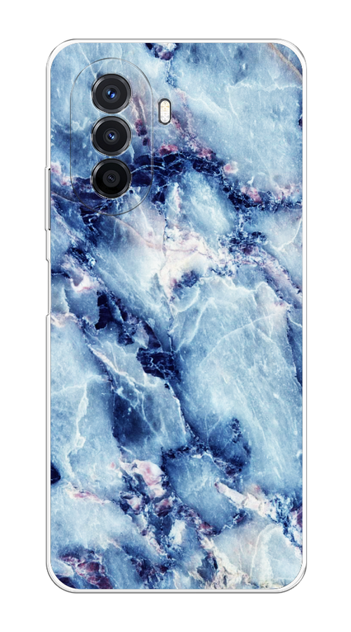 

Чехол на Huawei Nova Y70 "Мрамор с синими прожилками", Синий, 6109150-3