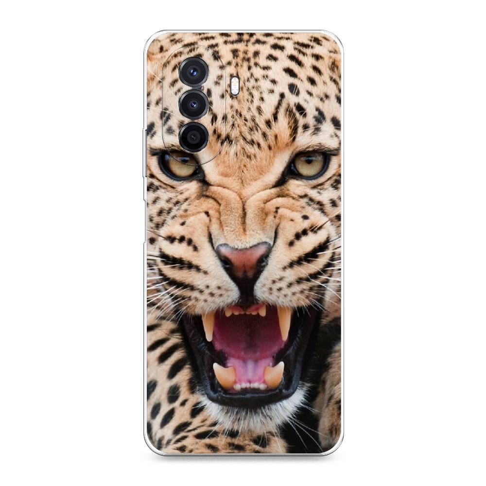 

Чехол для Huawei Nova Y70 "Леопард 3d", Бежевый;черный, 6109150-6