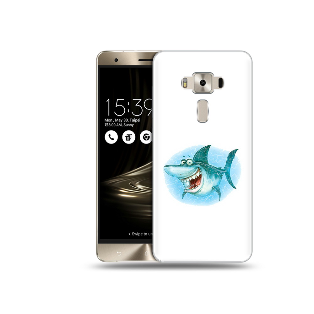 

Чехол MyPads Tocco для Asus ZenFone 3 веселая акула, Прозрачный, Tocco
