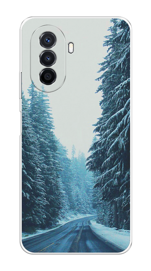 

Чехол на Huawei Nova Y70 "Зима 9", Бежевый;голубой;черный, 6109150-2