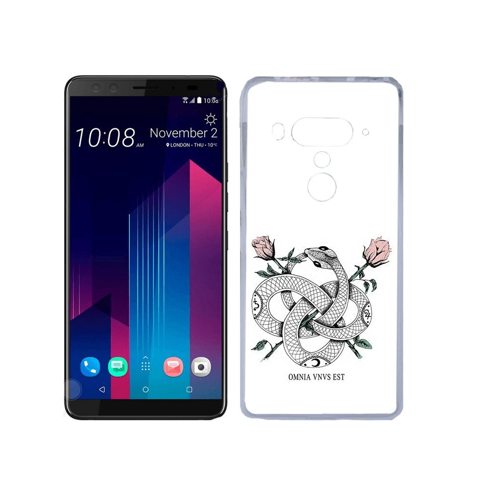 

Чехол MyPads Tocco для HTC U12+ нарисованная змея абстракция, Прозрачный, Tocco