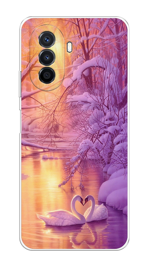 

Чехол на Huawei Nova Y70 "Зима 1", Фиолетовый;желтый, 6109150-2