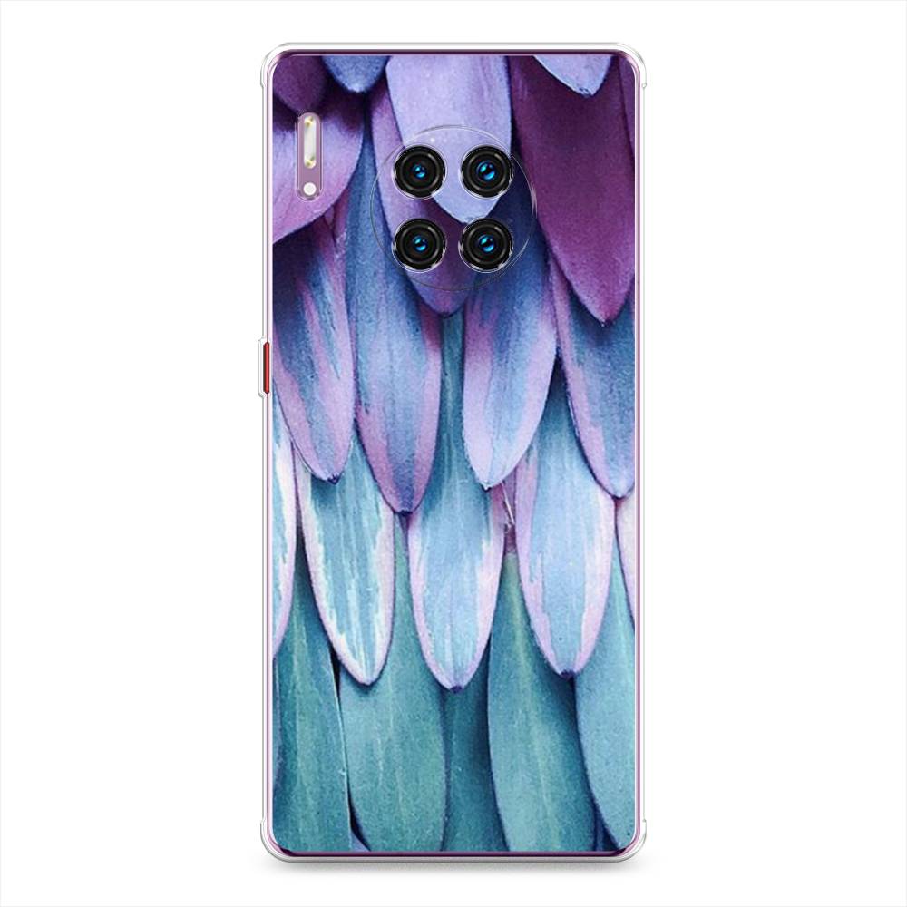 

Чехол на Huawei Mate 30 Pro "Синее перо", Фиолетовый;голубой, 610450-3