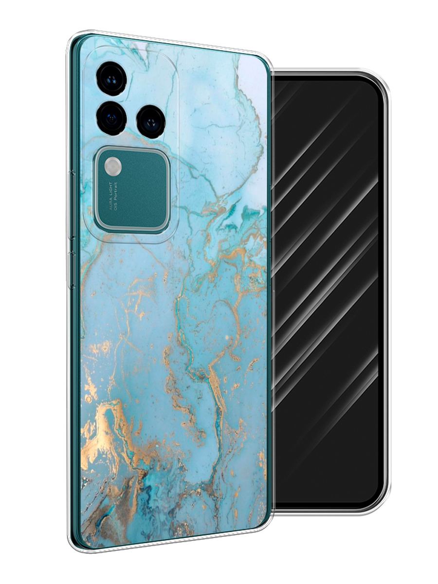 

Чехол Awog на Vivo V30 Pro/S18 Pro "Голубой мрамор рисунок", 2610050-1