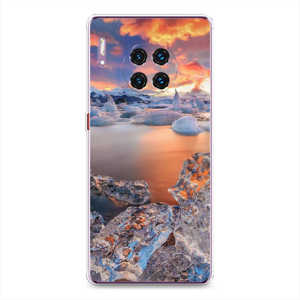 

Чехол на Huawei Mate 30 Pro "Ледники", Синий;оранжевый, 610450-2