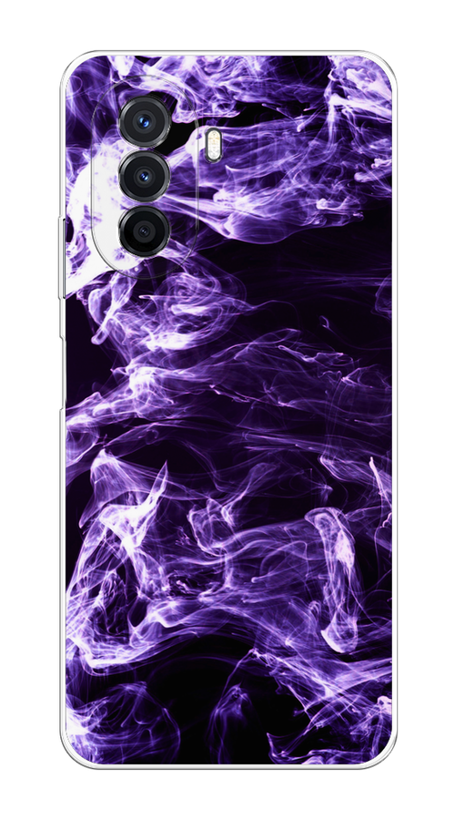 

Чехол на Huawei Nova Y70 "Фиолетовый дым", Фиолетовый;белый;черный, 6109150-3