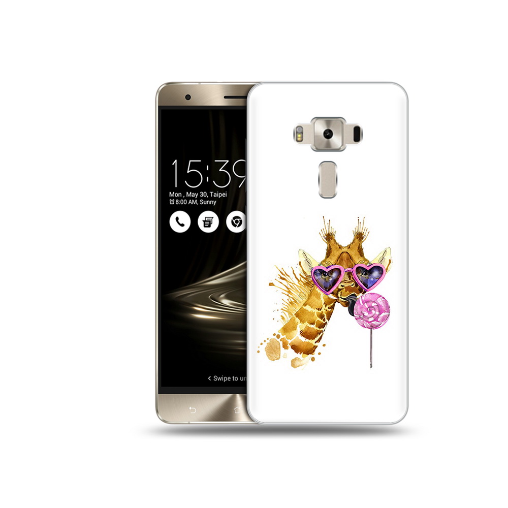 

Чехол MyPads Tocco для Asus ZenFone 3 акварельный жираф, Прозрачный, Tocco