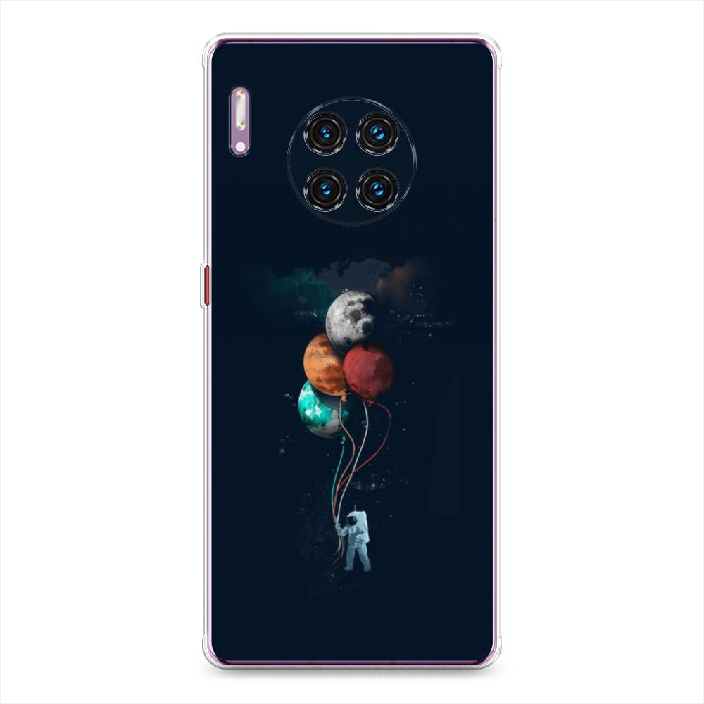 

Чехол на Huawei Mate 30 Pro "Космонавт с шариками", Разноцветный, 610450-4