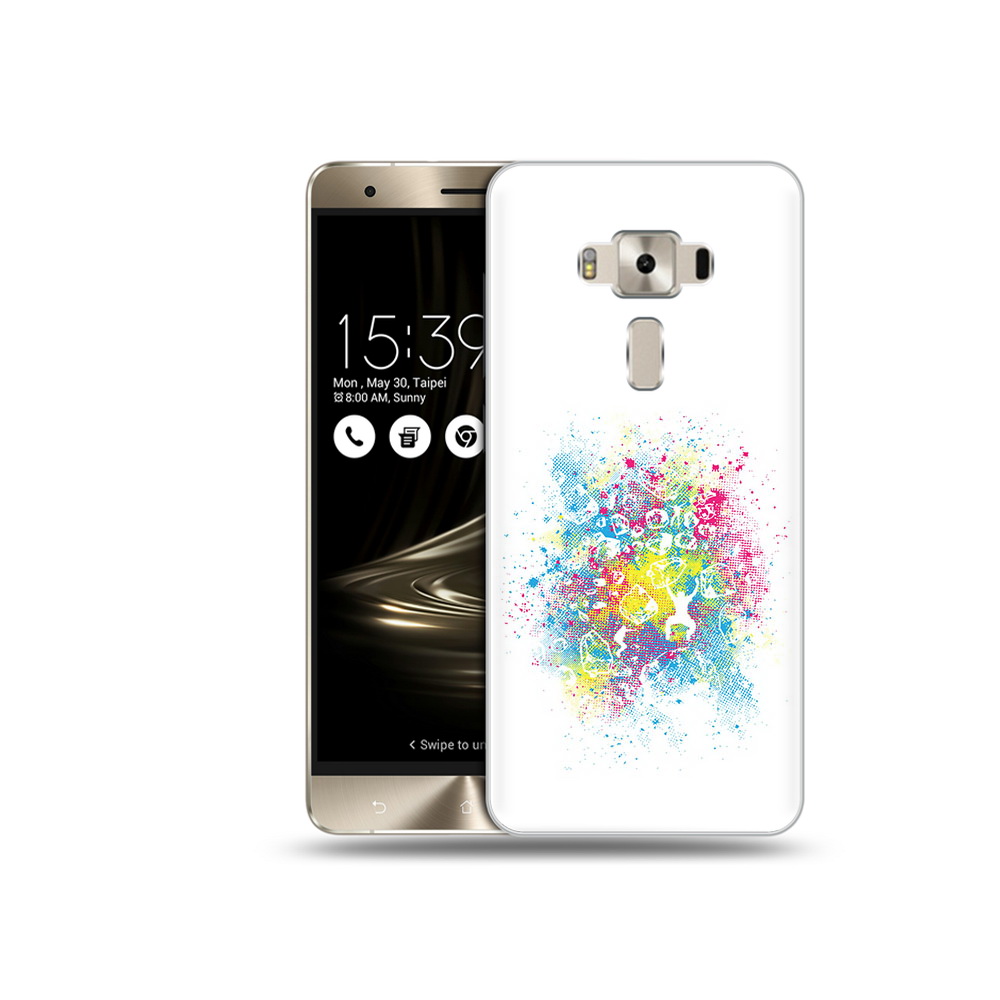

Чехол MyPads Tocco для Asus ZenFone 3 акварель абстракция, Прозрачный, Tocco