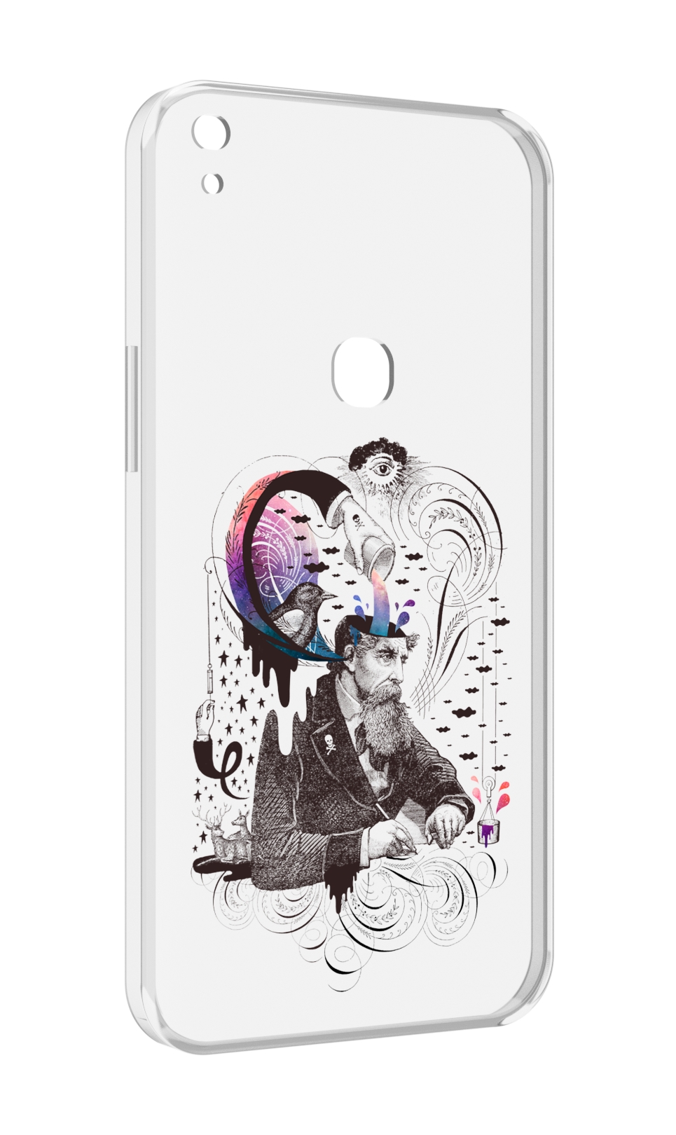 

Чехол MyPads абстракция думающий мужчина для Alcatel SHINE LITE 5080X 5.0, Прозрачный, Tocco