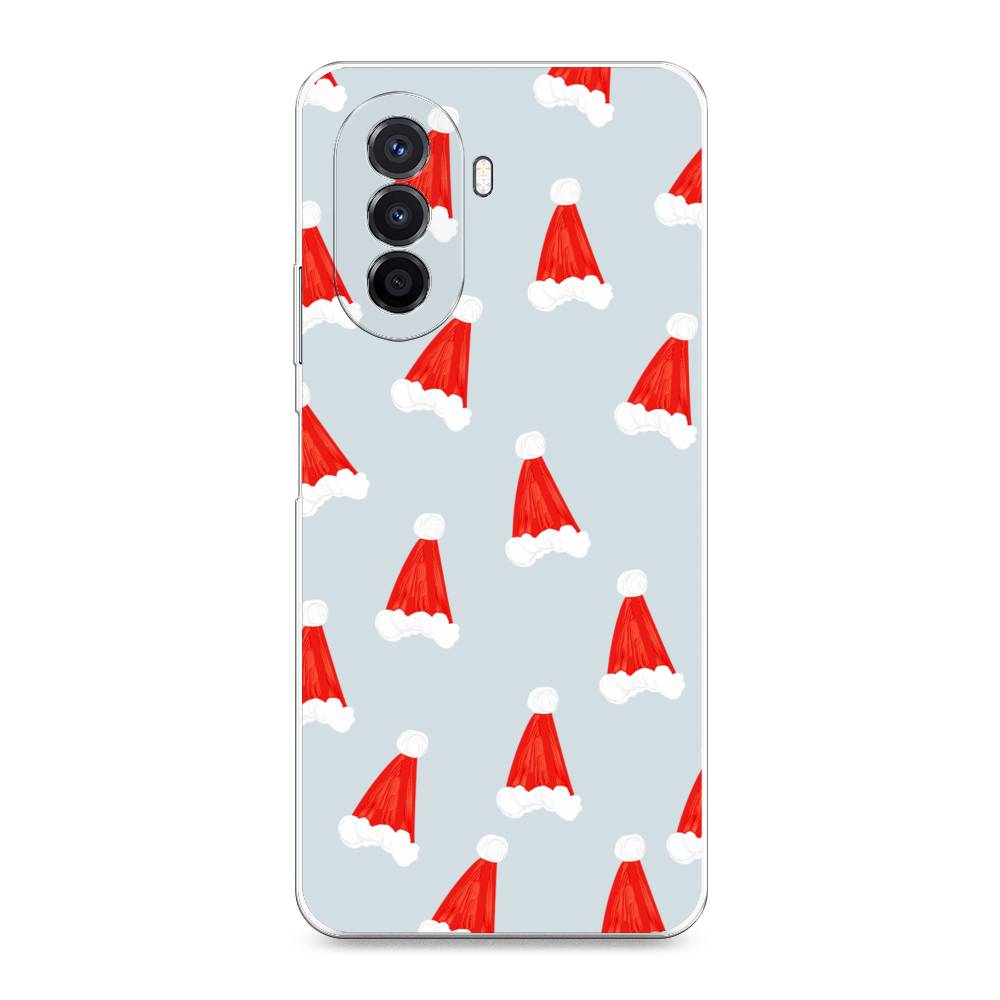 

Чехол для Huawei Nova Y70 "Новогодние шапочки", Белый;красный;серый, 6109150-5