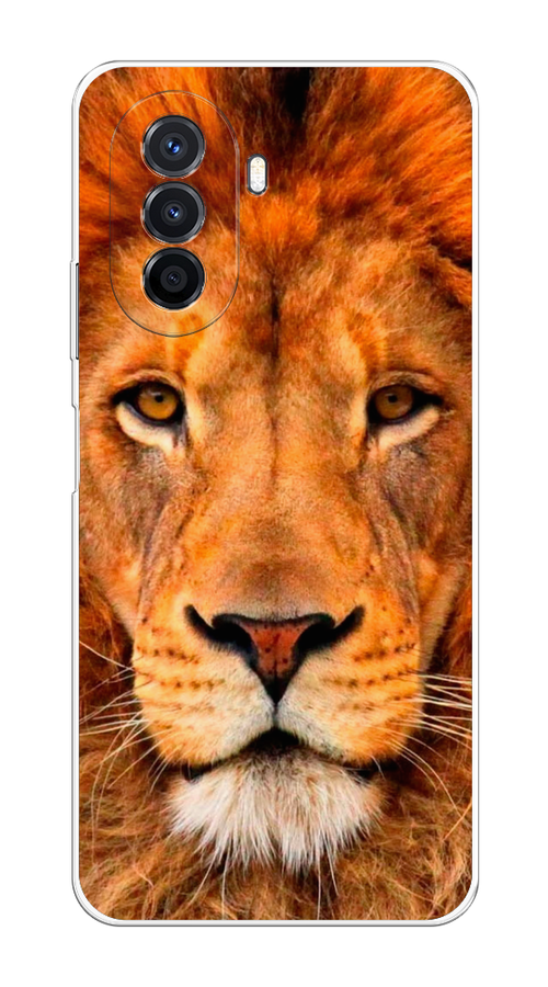 

Чехол на Huawei Nova Y70 "Благородный лев", Оранжевый, 6109150-1