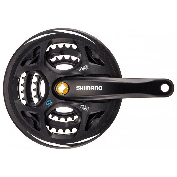 Система велосипедная 175мм 48/38/28T защита черный SHIMANO