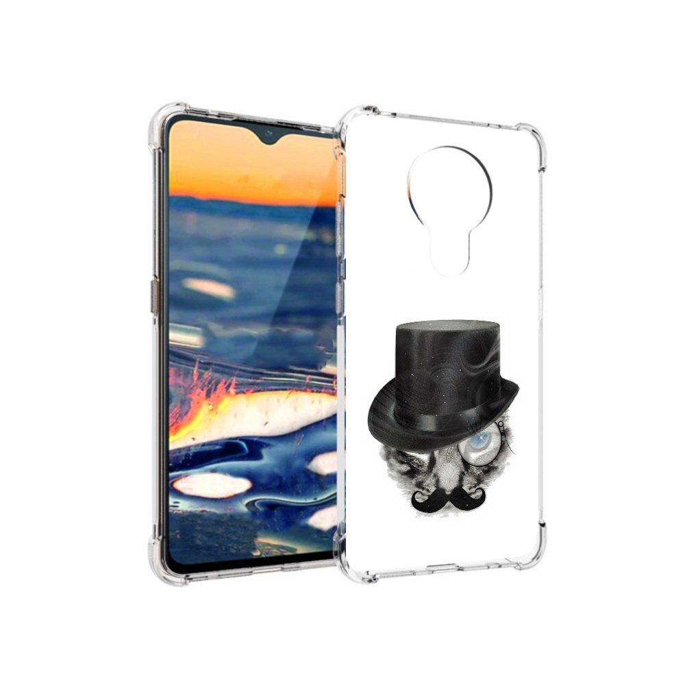 

Чехол MyPads Tocco для Nokia 5.3 интелегентный кот (PT227052.106.378), Прозрачный, Tocco
