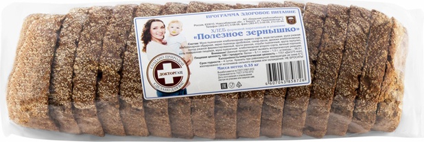 

Хлеб Бердский хлебокомбинат Полезное зернышко в нарезке 400 г, Полезное зернышко