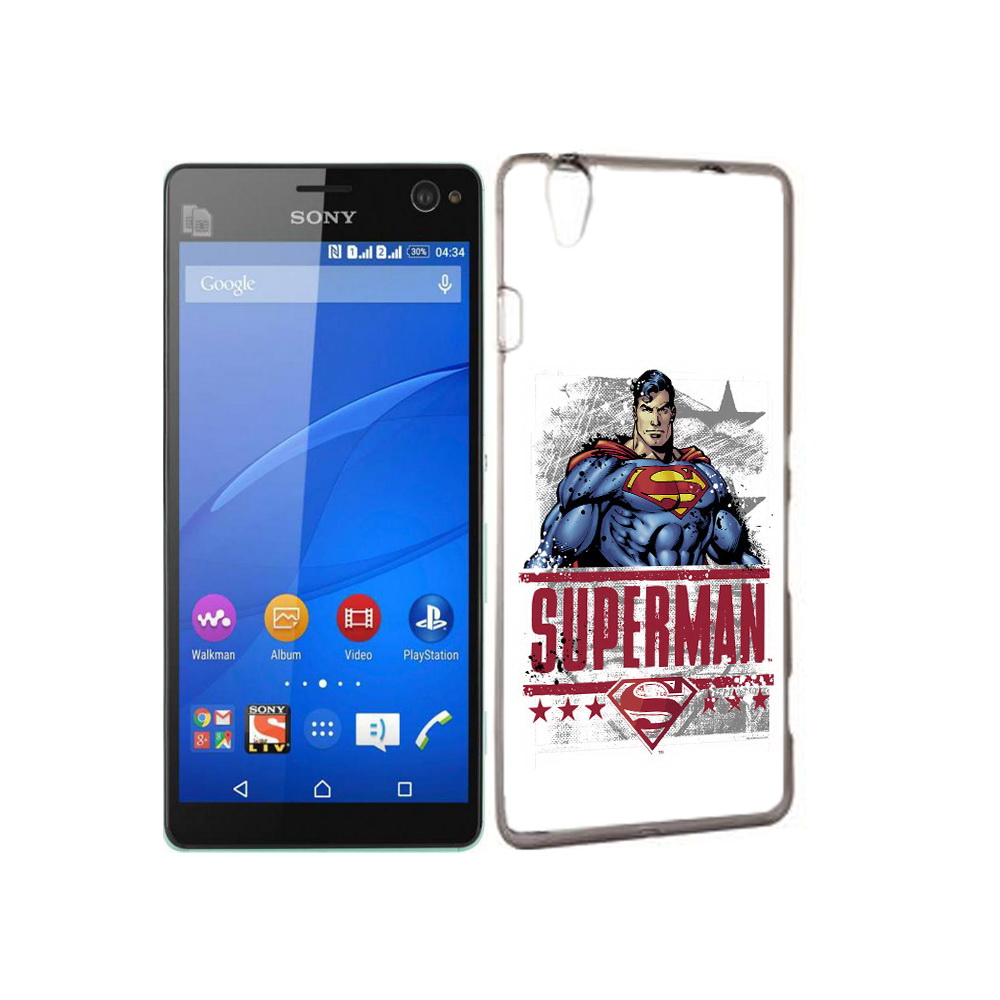 

Чехол MyPads Tocco для Sony Xperia C4 рисунок супермен, Прозрачный, Tocco
