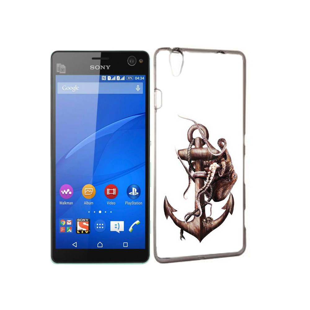 

Чехол MyPads Tocco для Sony Xperia C4 ржавый якорь, Прозрачный, Tocco