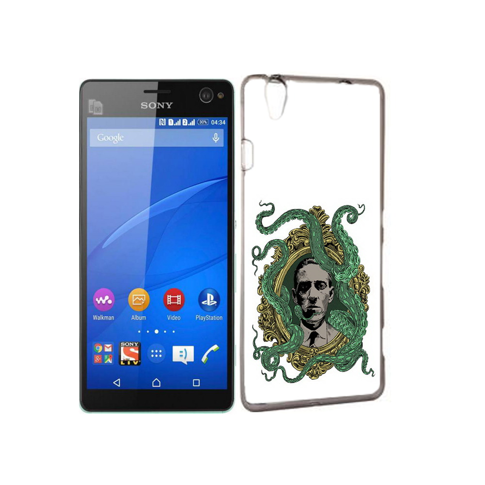 

Чехол MyPads Tocco для Sony Xperia C4 портрет с кракеном, Прозрачный, Tocco