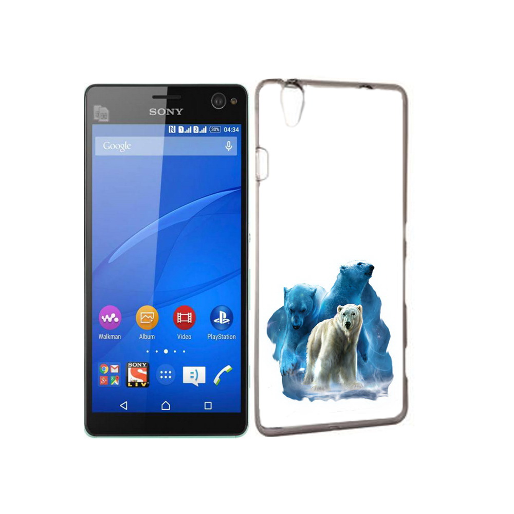 

Чехол MyPads Tocco для Sony Xperia C4 полярный медведь, Прозрачный, Tocco