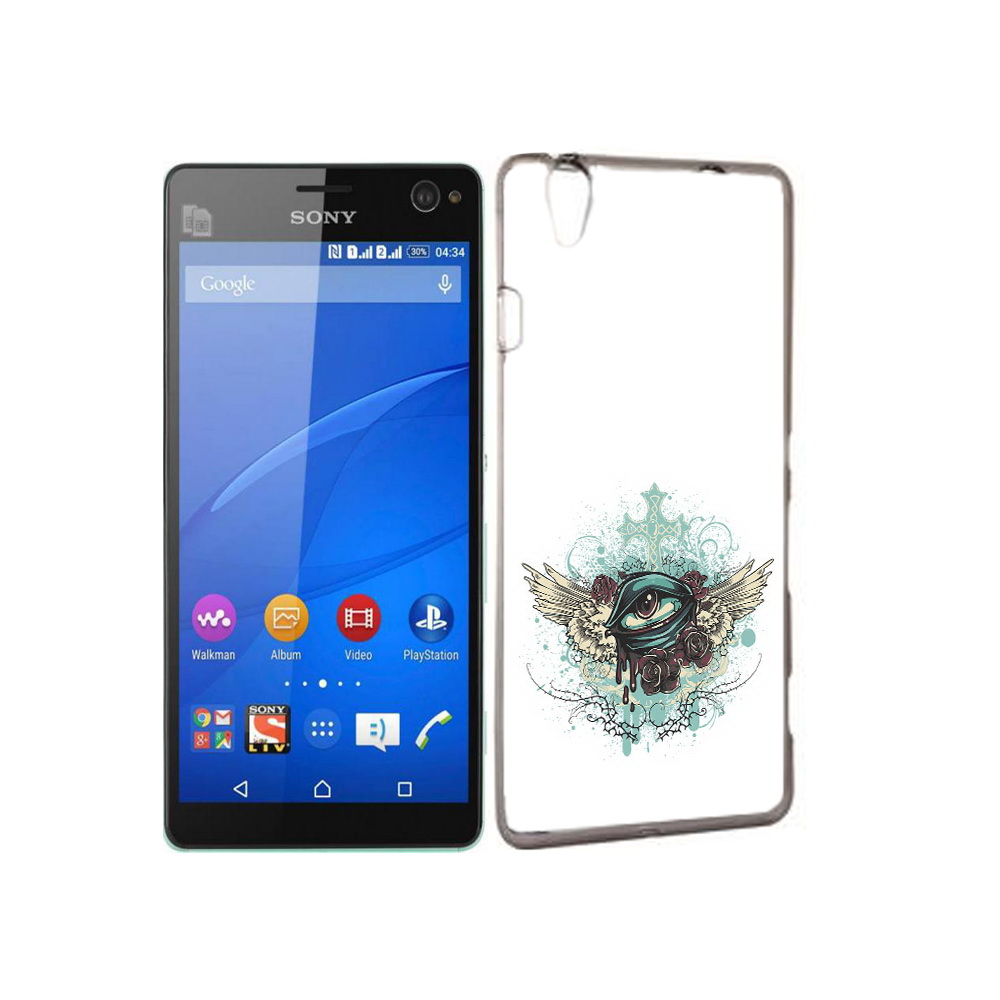 

Чехол MyPads Tocco для Sony Xperia C4 плачущий глаз с крыльями, Прозрачный, Tocco