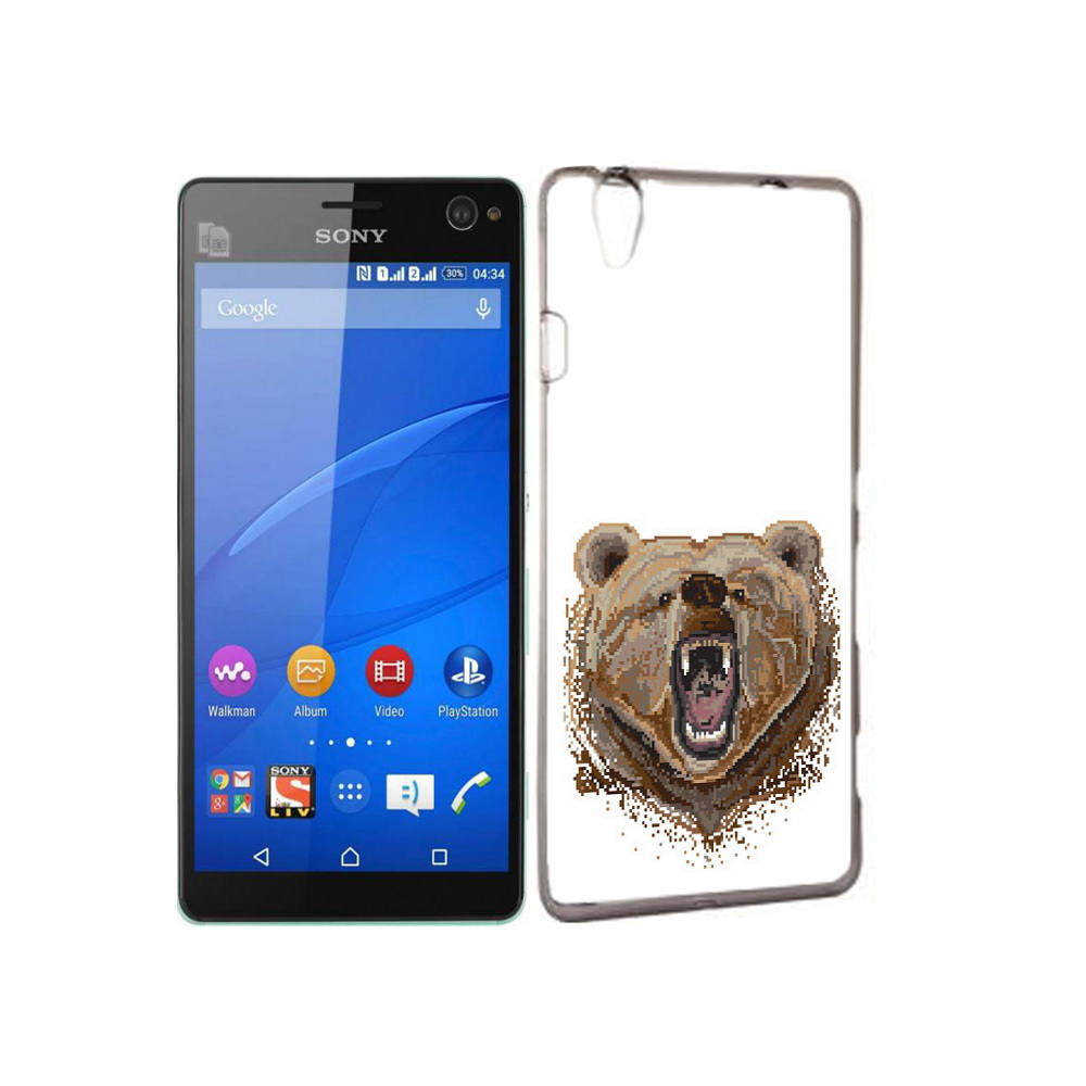 

Чехол MyPads Tocco для Sony Xperia C4 пиксельный медведь, Прозрачный, Tocco