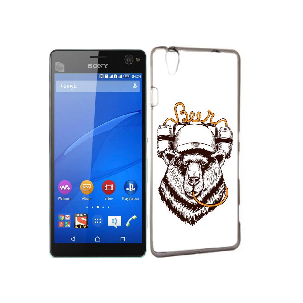 

Чехол MyPads Tocco для Sony Xperia C4 пивной медведь, Прозрачный, Tocco