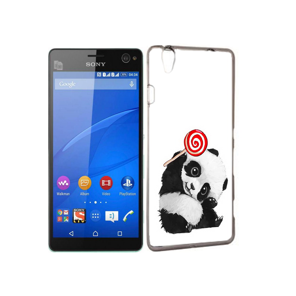 

Чехол MyPads Tocco для Sony Xperia C4 панда с леденцом, Прозрачный, Tocco