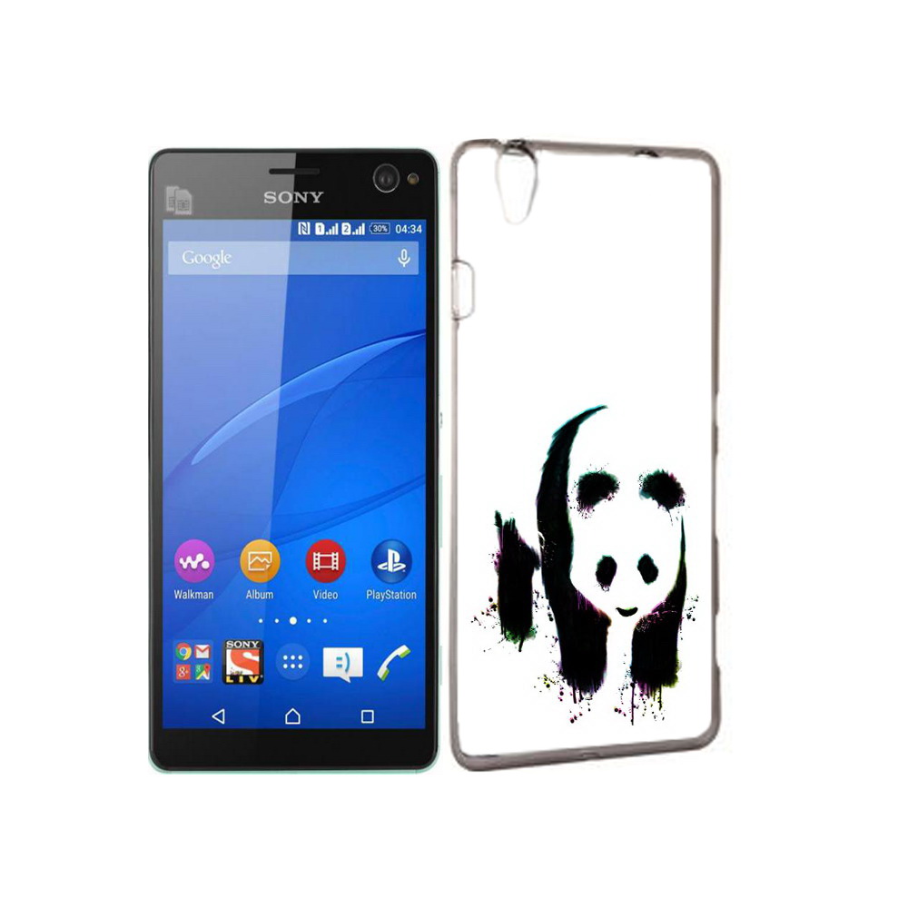 

Чехол MyPads Tocco для Sony Xperia C4 панда в акварели, Прозрачный, Tocco