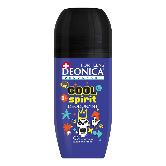 Детский дезодорант для мальчика Деоника for teens Cool Spirit, шариковый, до 24 часов з...