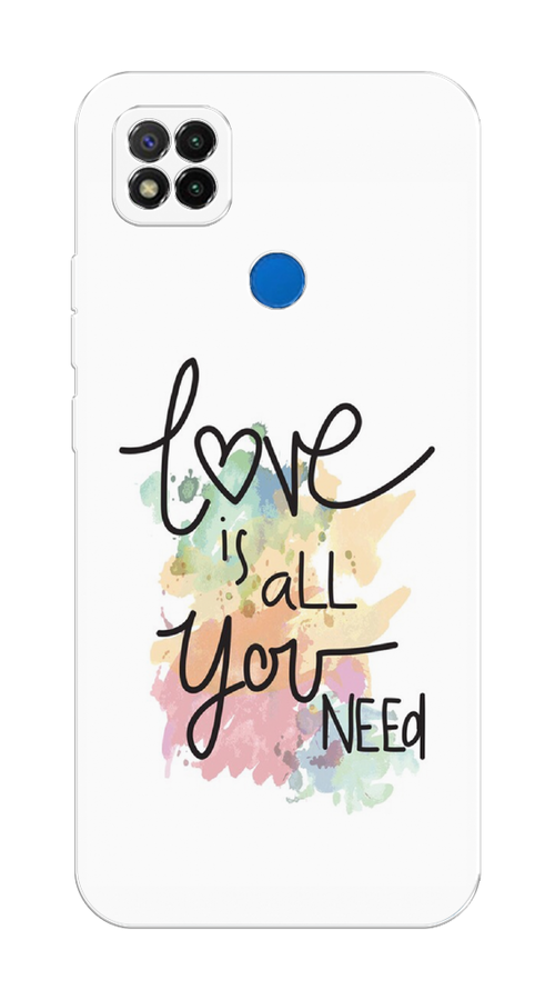 

Чехол на Xiaomi Redmi 9C "Love is all you need", Белый;черный;зеленый, 39050-1