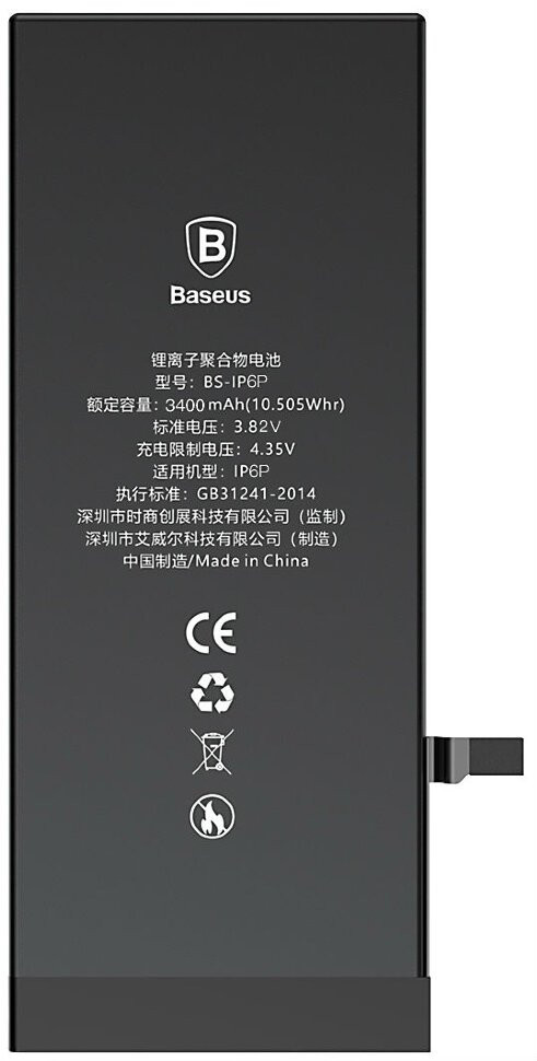 Аккумулятор Baseus High Volume Phone Battery для iPhone 6 Plus 3400 мАч Black (ACCB-BIP6P)