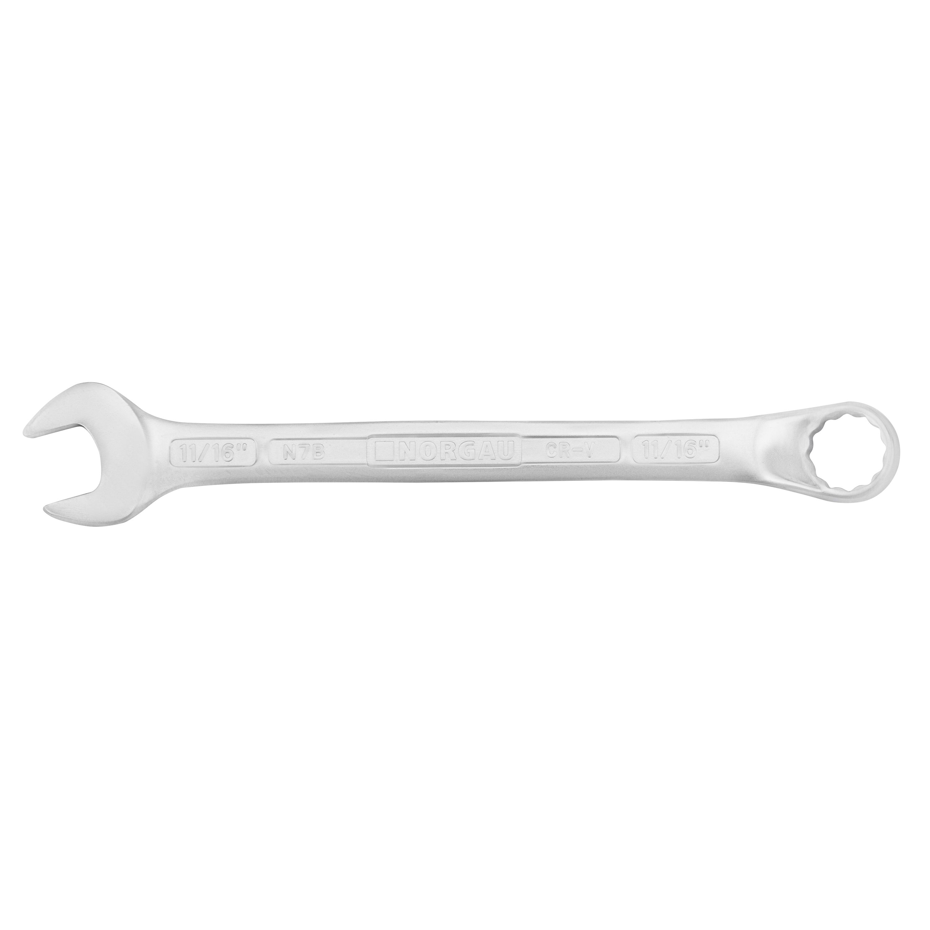 

Ключ комбинированный 11/16" NORGAU Industrial дюймовый изогнутый, 220 мм, SKE-169-237