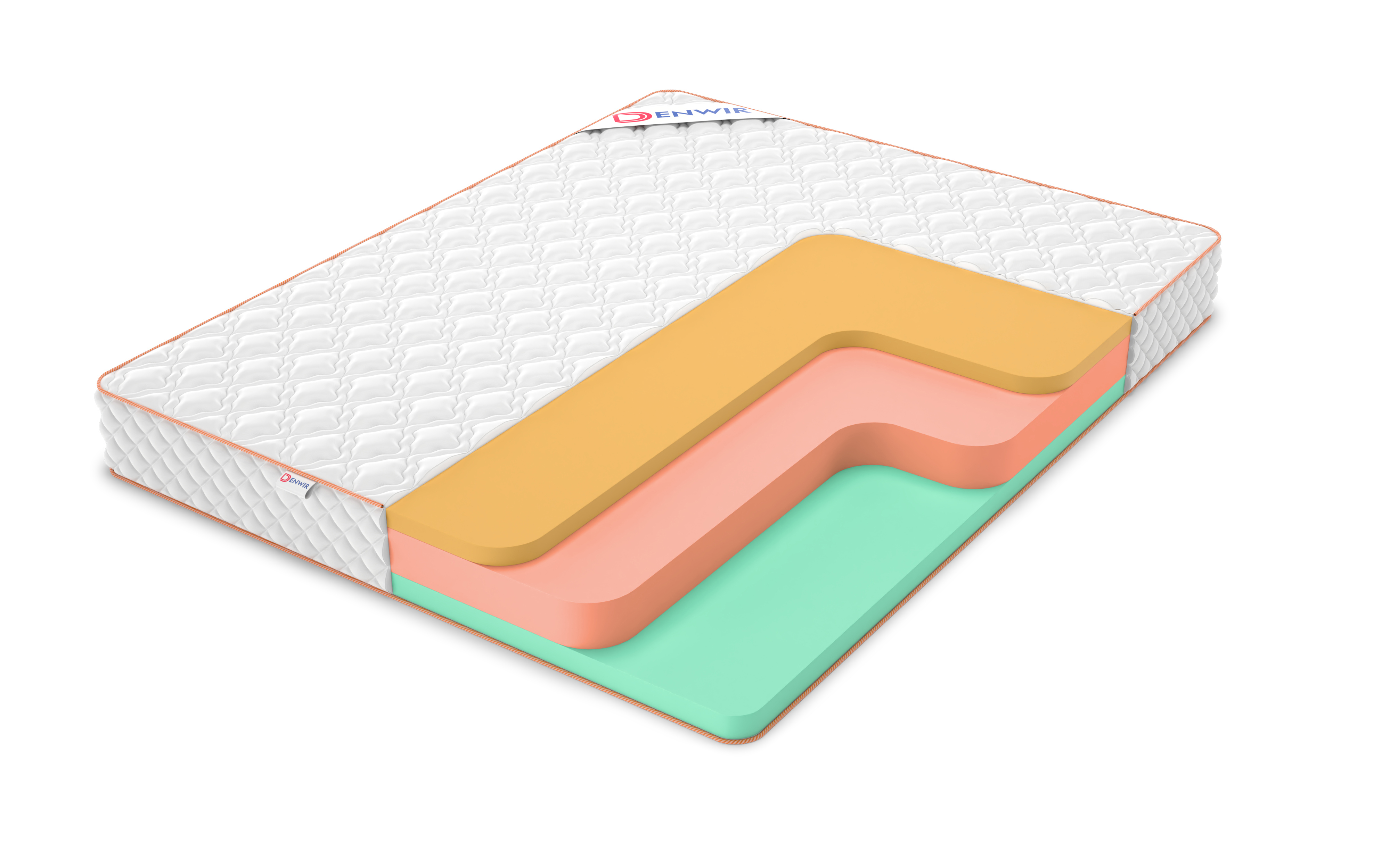 

Матрас беспружинный DENWIR TOP ECO MEMO 19/chstmat_TEM19_90x150, Белый, TOP ECO MEMO 19