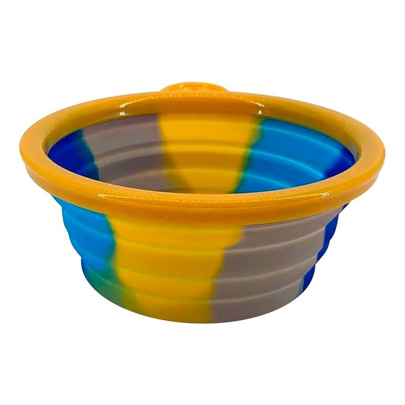 Миска для кошек и собак Ferribiella Радуга складная желтая 350 мл