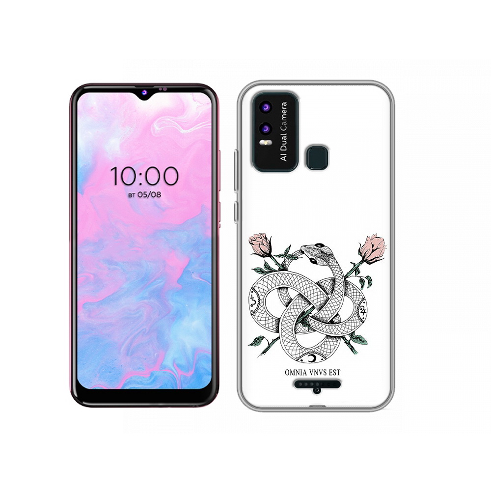 

Чехол MyPads Tocco для BQ 6630L нарисованная змея абстракция, Прозрачный, Tocco