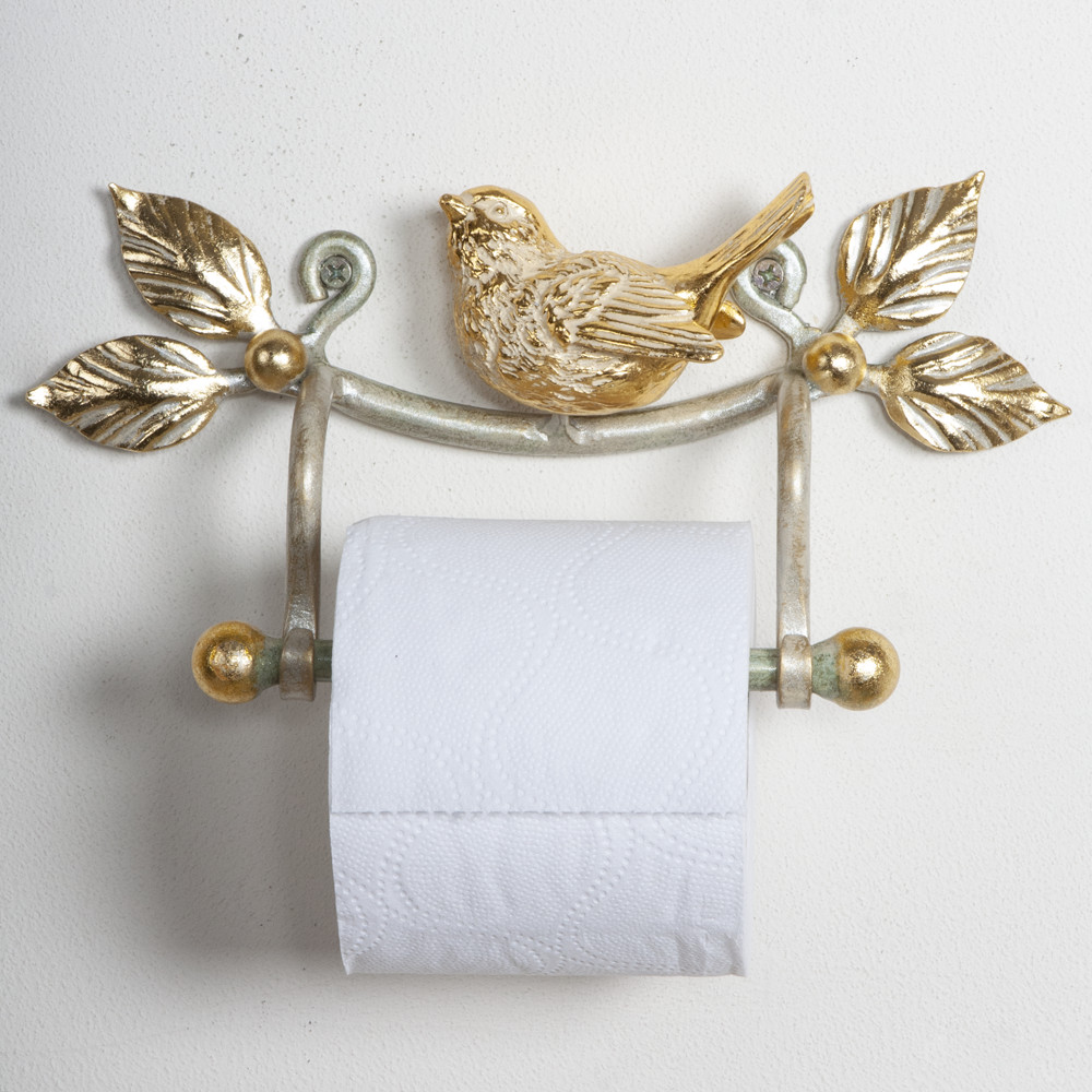 фото Держатель для туалетной бумаги птичка айвори bogacho