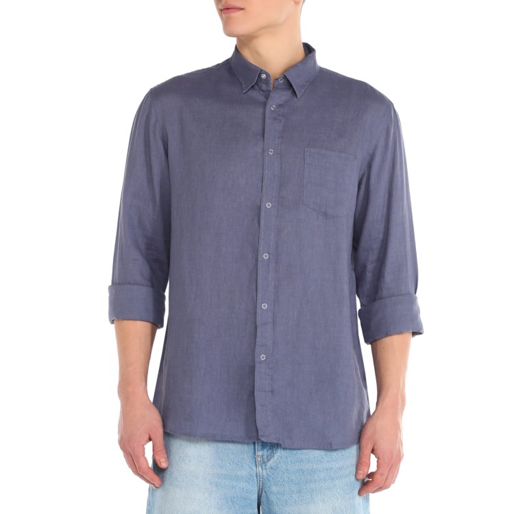 

Рубашка мужская Maison David 2120-1 синяя 2XL, Синий, 2120-1