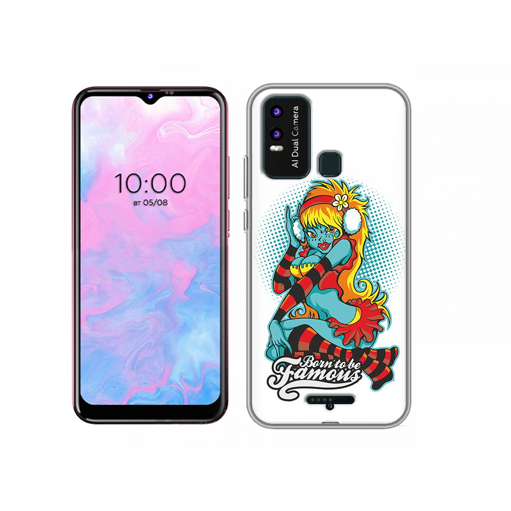

Чехол MyPads Tocco для BQ 6630L нарисованная девушка в наушниках, Прозрачный, Tocco