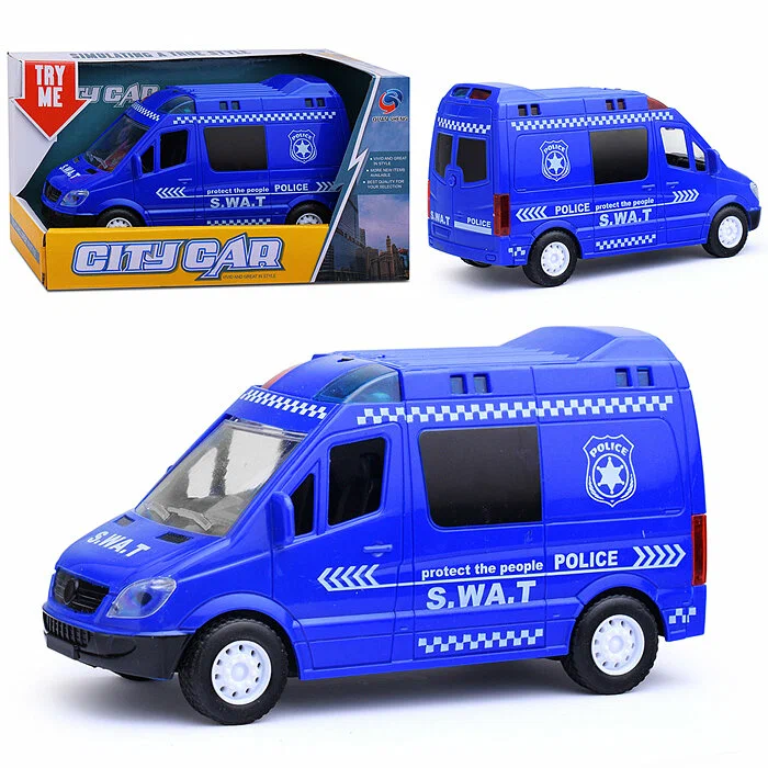 Машина QS3004-6 Полицейский фургон на батарейках в коробке 653₽