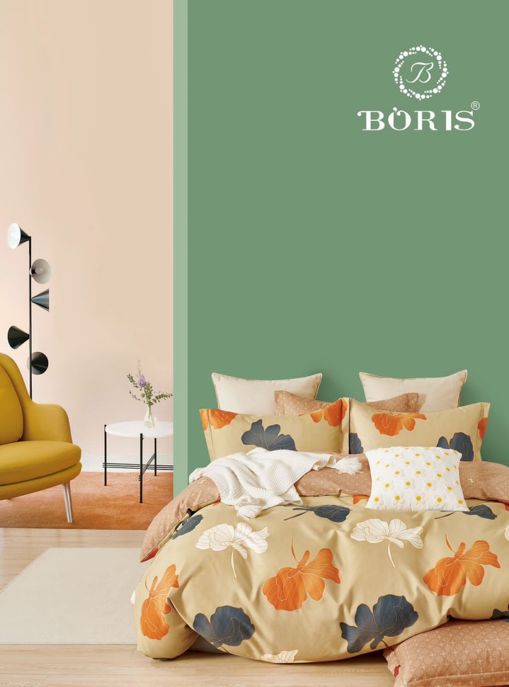 

Постельное белье Boris Natural BORN052/4 сатин семейное, BORN