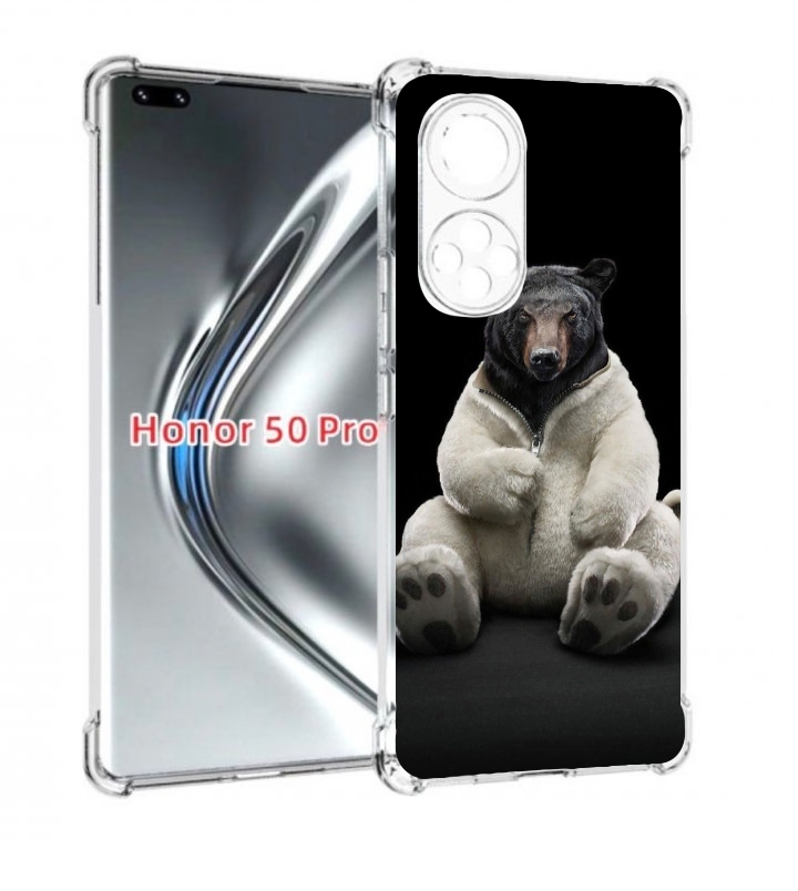 

Чехол бампер MyPads Медведь-бурый-белый для Honor 50 Pro/, Прозрачный, Tocco