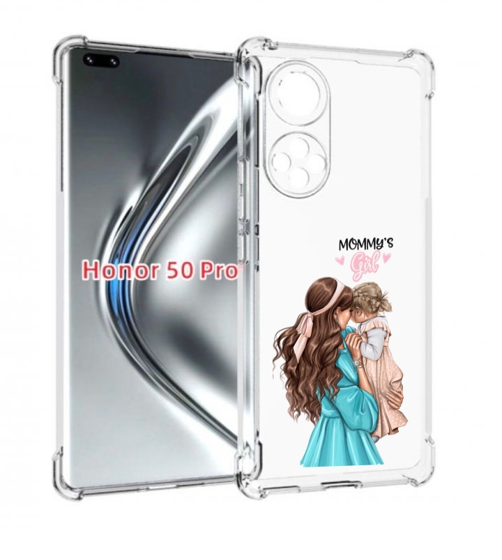 

Чехол бампер MyPads Мама-девочки женский для Honor 50 Pro, Прозрачный, Tocco