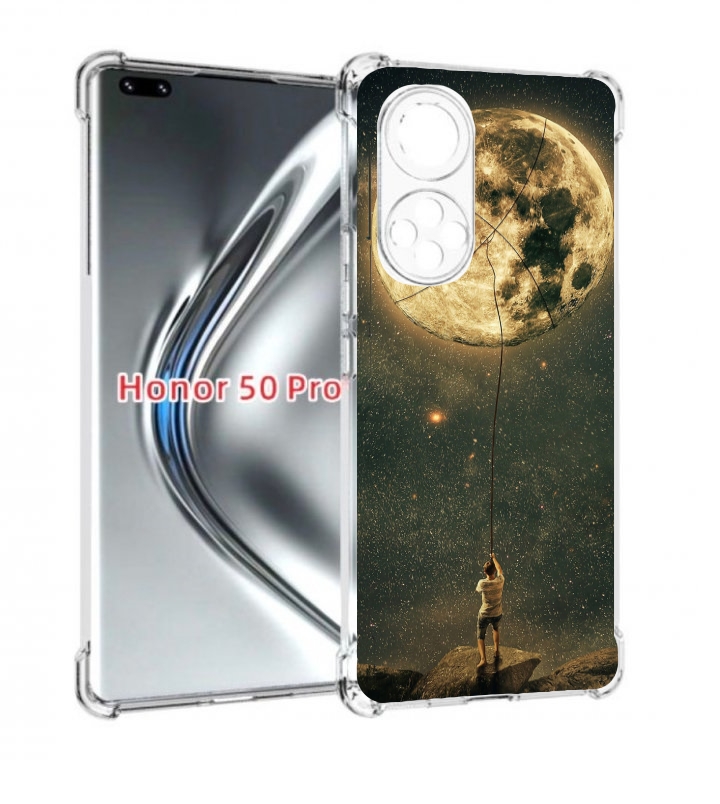

Чехол бампер MyPads Луна-светит для Honor 50 Pro/Nova 9 P, Прозрачный, Tocco