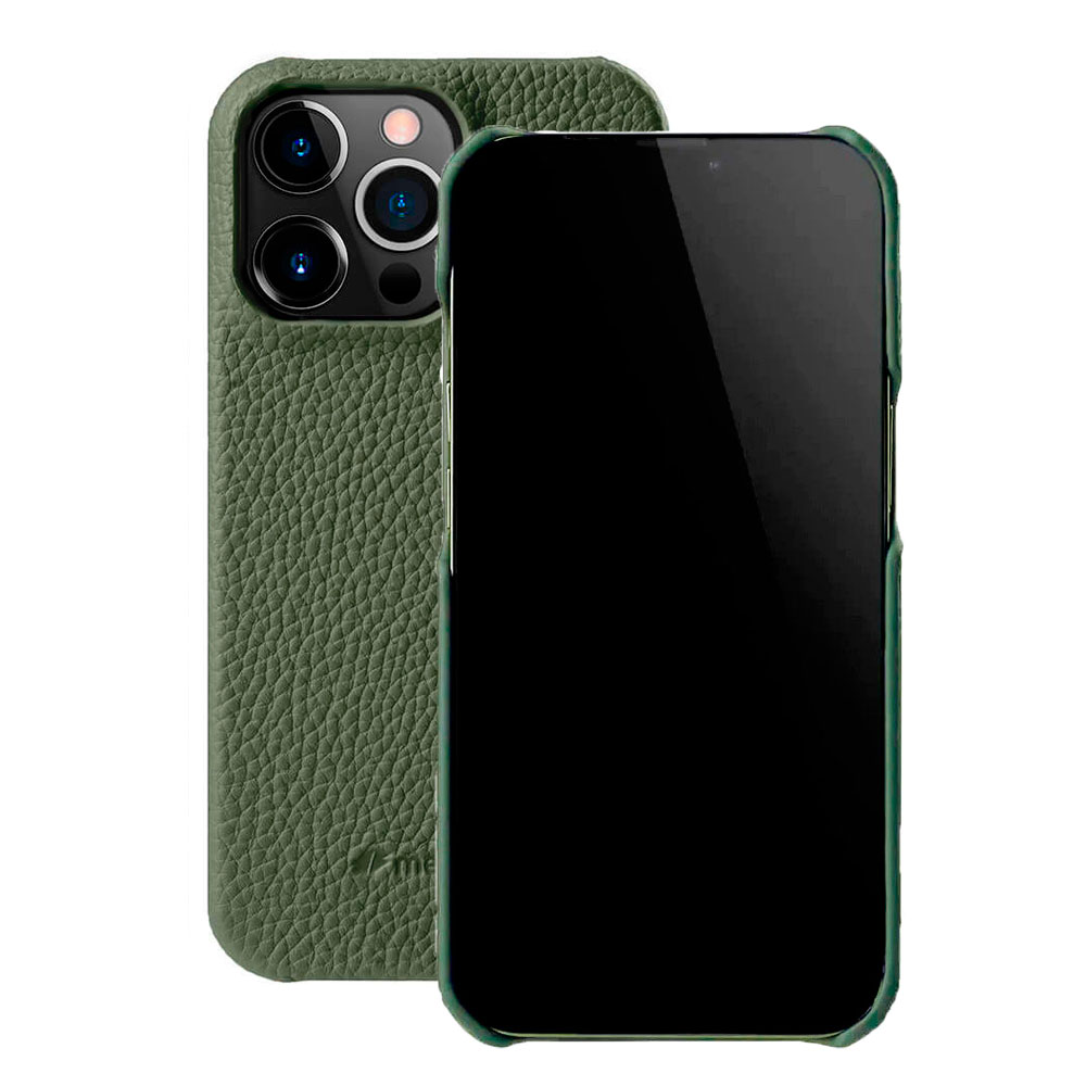 

Кожаный чехол накладка Melkco Snap Cover для iPhone 15 Pro, зеленый, Snap Cover для iPhone 15 Pro